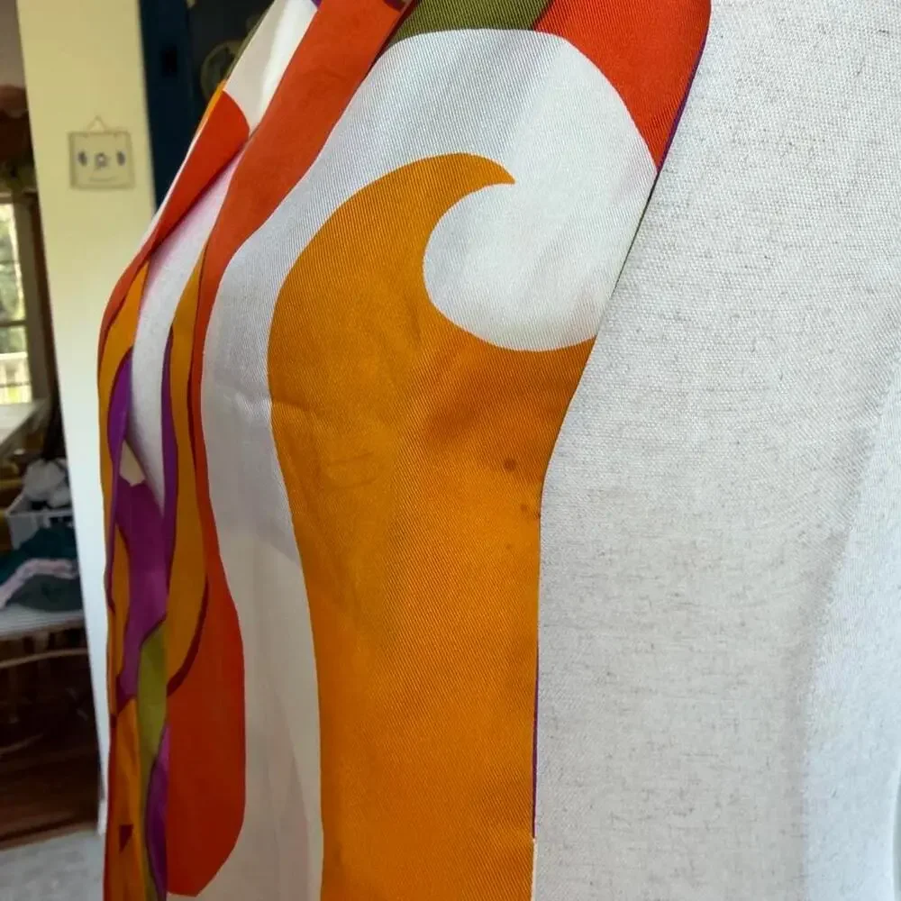 1960s Silk Psychedelic Scarf from Roger Van S.
